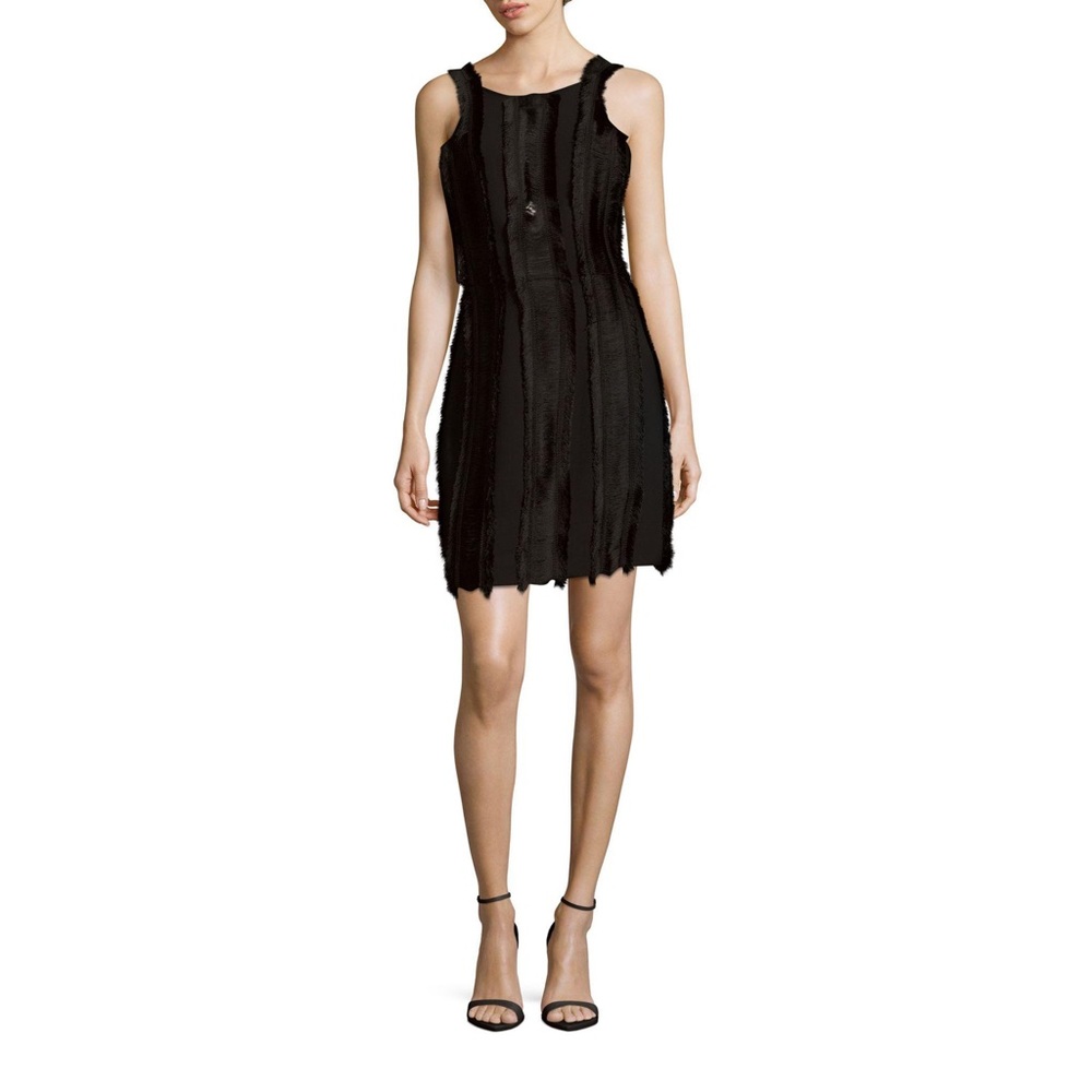 Sandro NWT Black Fringe Dress